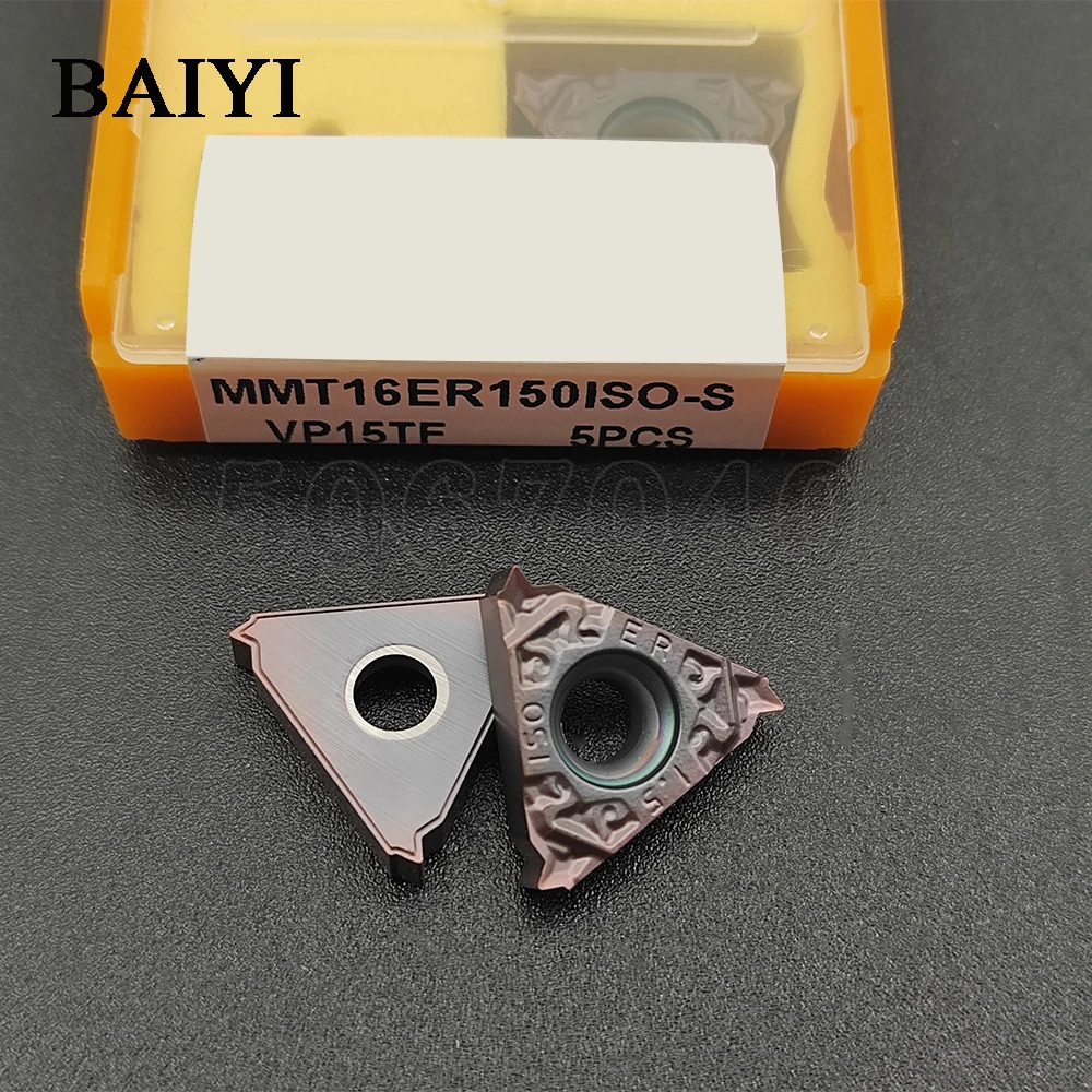 

MMT 16ER 150ISO-S VP15TF cutter threading blade carbide Thread insert tool lathe cutter MMT16ER 150ISO-S VP15TF carbide inserts