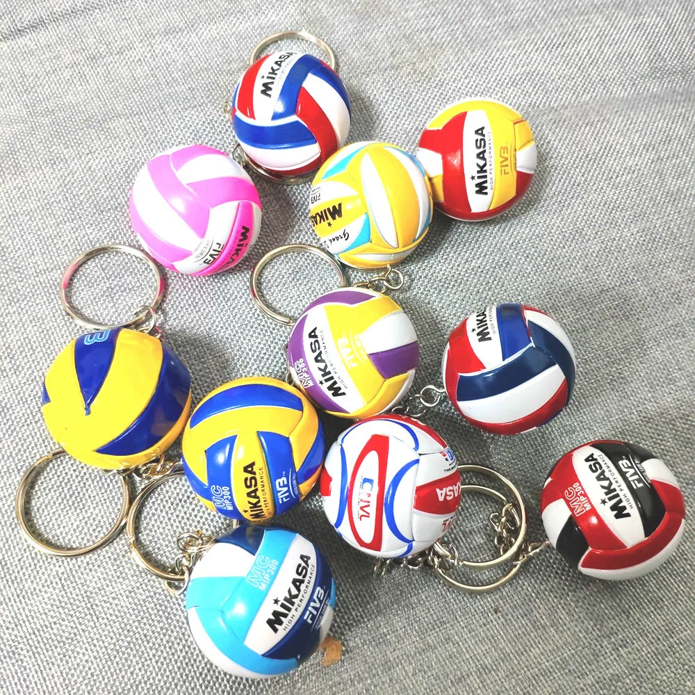 Мини волейбол брелок Спортивная Подарочный автомобильный мяч для ключей кольцо