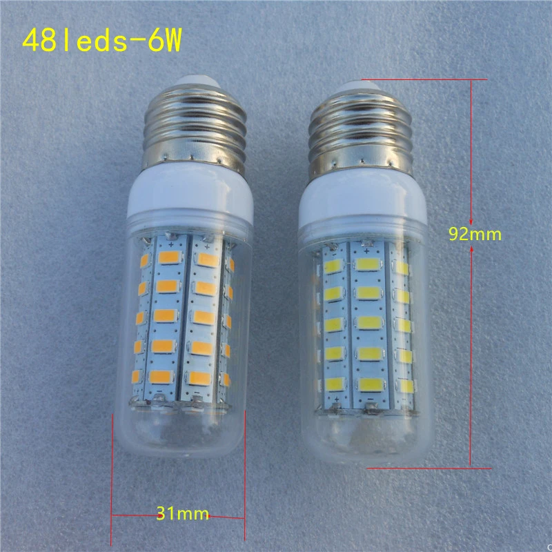 E27 SMD5730 AC220V AC230V AC240V 6 Вт 7 9 10 15 светодиодные лампы Люстра кукурузные заменить