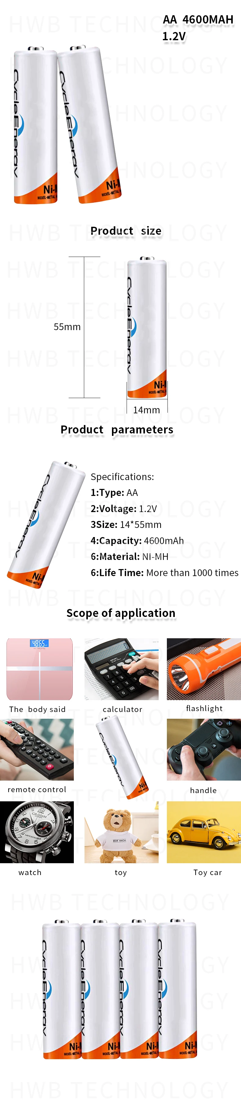 4 упаковки Оригинальные Новые 1,2 V 4600mAh Ni-MH AA батареи 2A 14500 Аккумуляторы для sony+ зарядное устройство