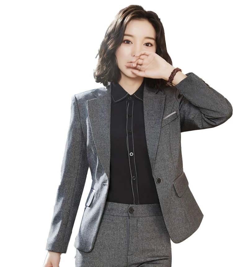 

Женский элегантный официальный офисный темно-синий Блейзер, женская одежда для работы, куртки, Униформа, офисные блейзеры и куртки, топы и п...