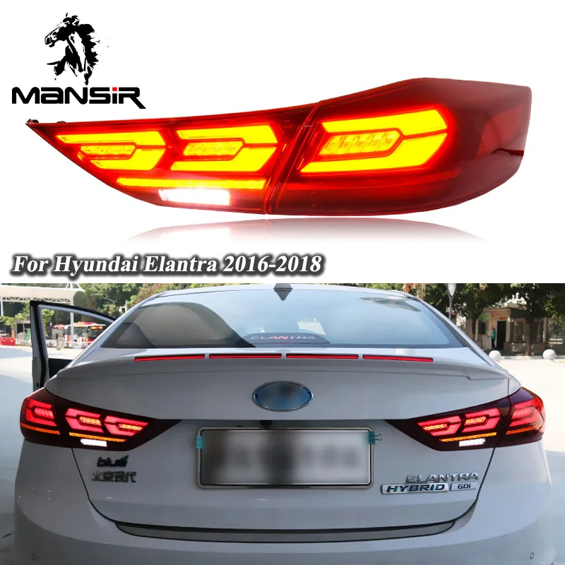 

Car LED Tail Light For Hyundai Elantra Avante 2016 2017 2018 2019 2020 Rear Running Light Brake Reverse Lamp Turnning Taillight