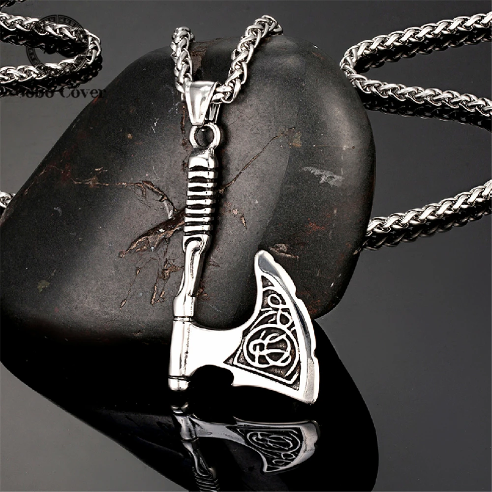 Ожерелье из нержавеющей стали с изображением викингов Мужской волк Феникс