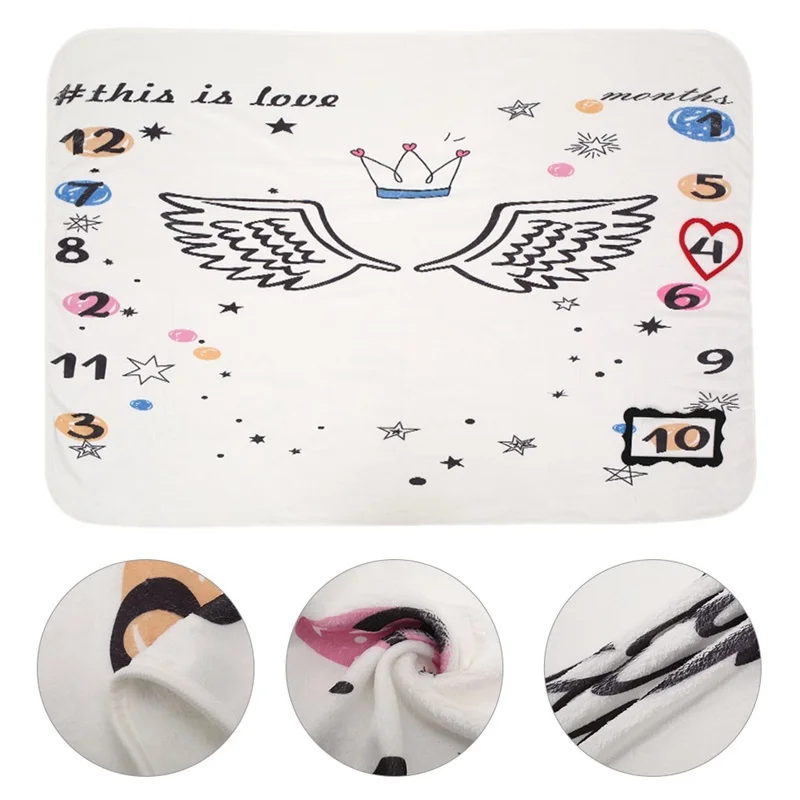 

Starry sky Baby Blanket Elaborate Manufacture Prolonged Durable Newborns Wings Monthly Photo Props Background Cloth Flannel Wrap