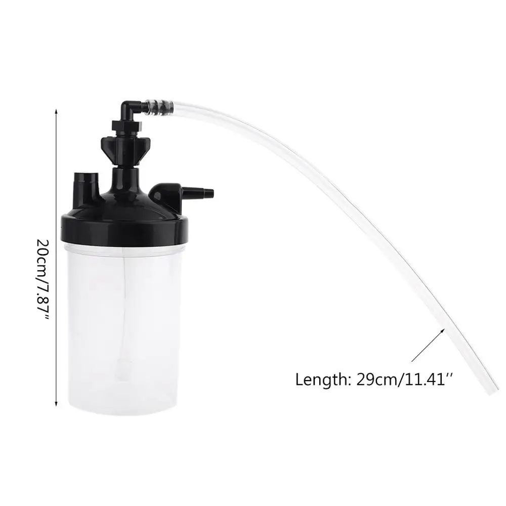 

Oxygen Bubbler Bottle - Humidity Humidifier Water Bottle and Tubing Connector Elbow 12" for Oxygen Concentrator