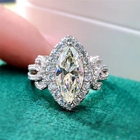 fashion water drop aaa white zircon wedding ring for women party engagement jewelry female hand accessories size 6 10