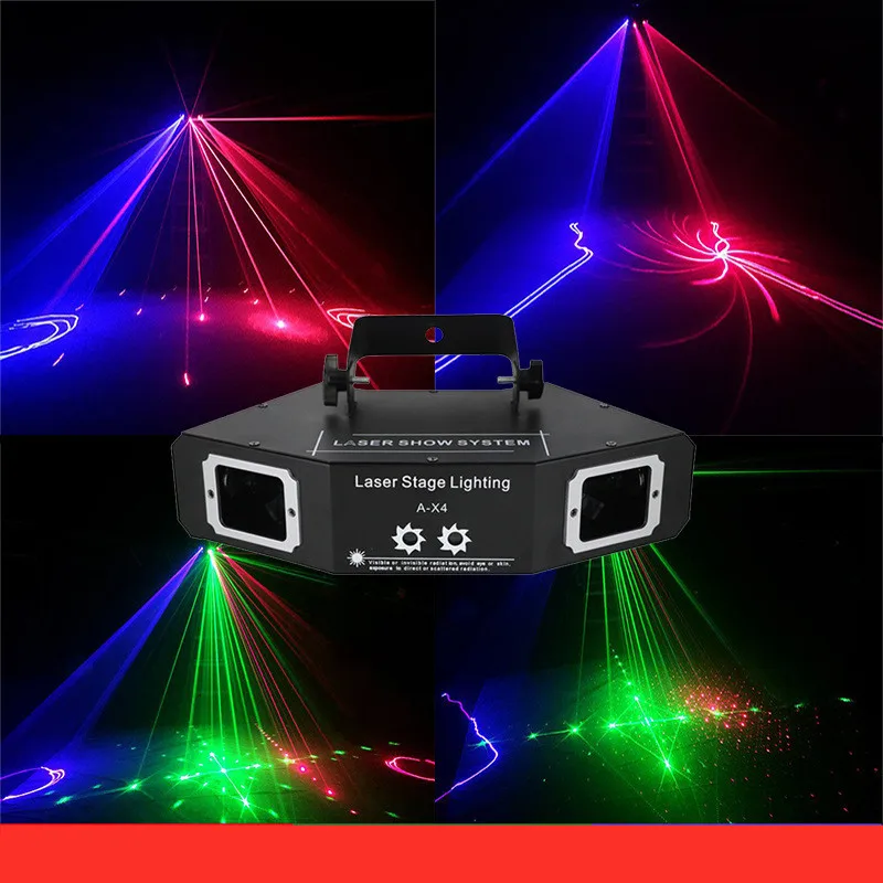 

3D Laser Projection Light Rgb Colorful Dmx 512 Scanner Projector Party Xmas Dj Disco Show Lights Music Equipment Dance Floor