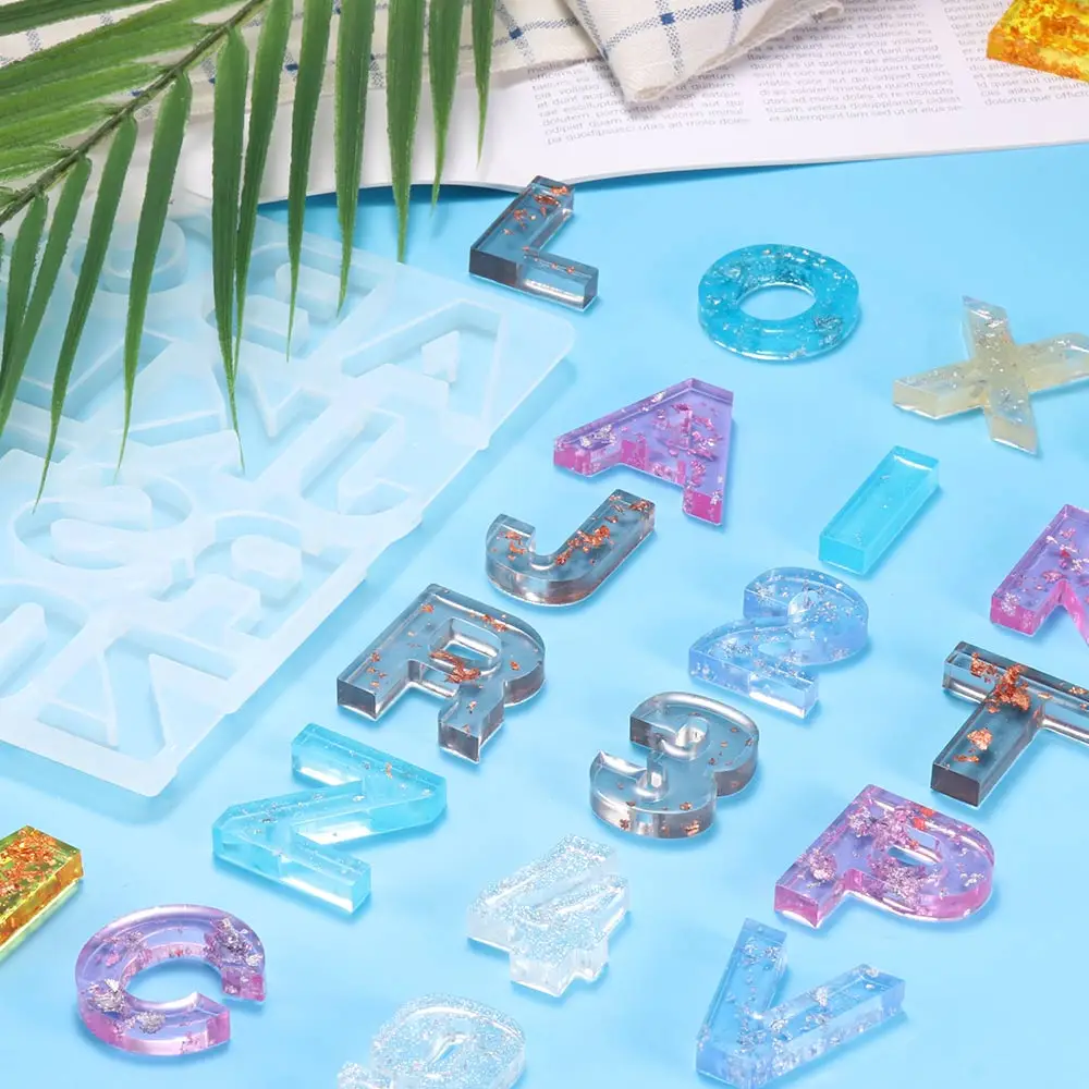 

Alphabet Silicone Resin Molds Letter Number Epoxy Molds Keychain Resin Jewelry Molds For DIY Lovers DIY Stores