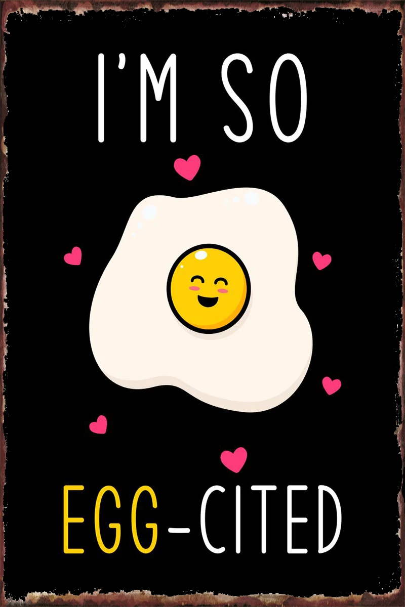 

Винтажный металлический знак в виде яйца, оловянные таблички для украшения стен, декор для комнаты в стиле ретро для творчества, дома, клуба,...