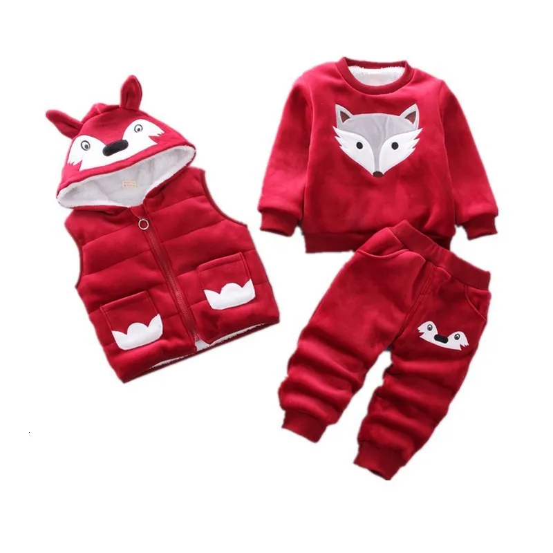 2020 Winter newborn infant boys girls baby clothes velvet tops pullover sweatshirt vest jacket pants outfits sport clothing sets | Детская
