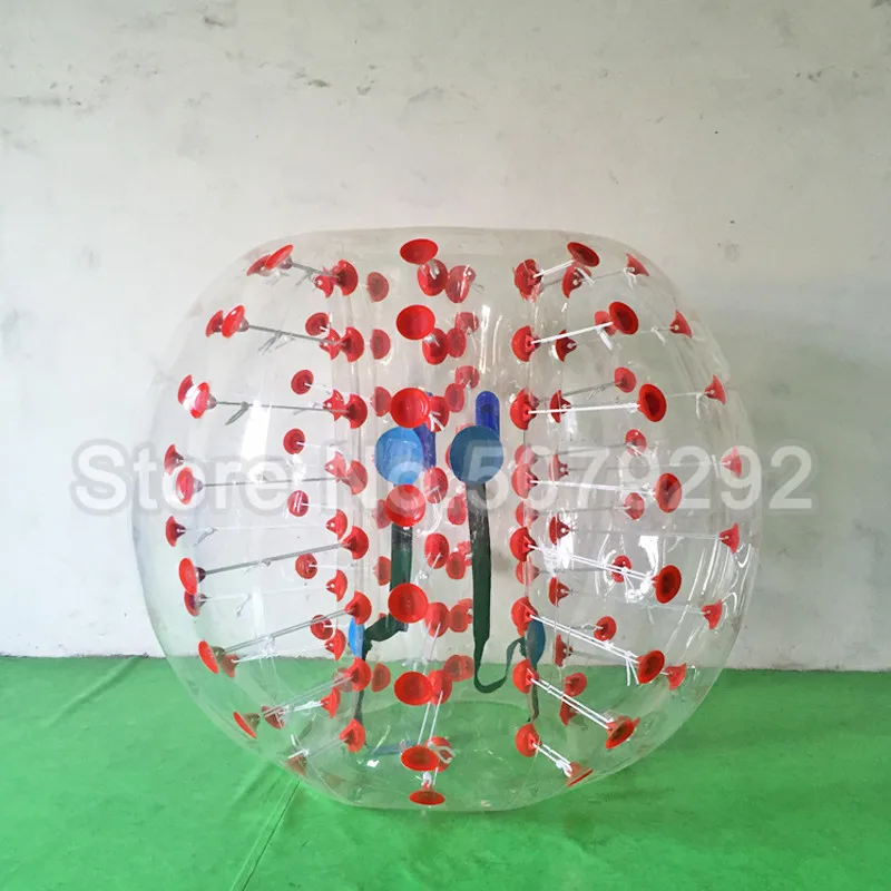 Надувной пузырьковый шар в горошек красного цвета диаметром 1 5 м надувной Зорб