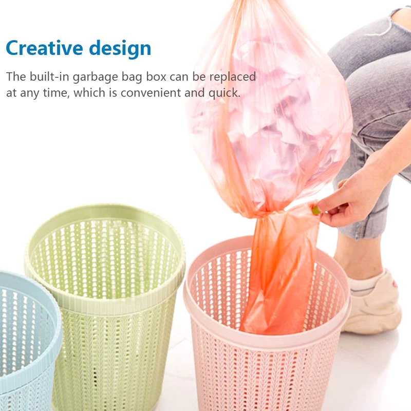 Пустотелая корзина для хранения мусора со встроенным мешком коробка без
