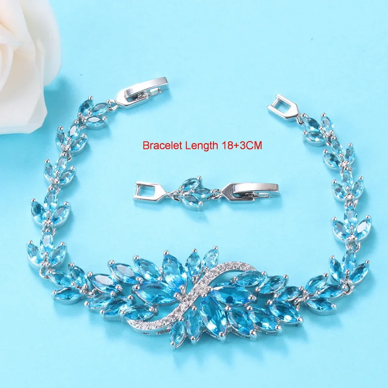 6 цветов турецкие Ювелирные наборы 925 Серебряный Свадебный большой костюм