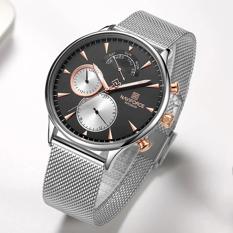 Naviforce мужские s деловые часы водонепроницаемые высококачественные 2019 брендовые