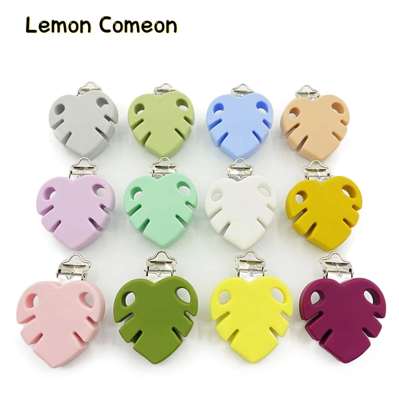 5 шт. силиконовый Прорезыватель для зубов зажимы типа сделай сам листьев Детские