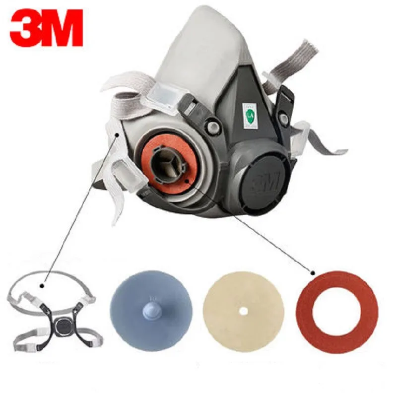 3M 6281 повязка на голову комбинация 6100/6200/6300 противогаз респиратор Сменные аксессуары с эластичным противопылевым покрытием фитинги фиксированный ремень