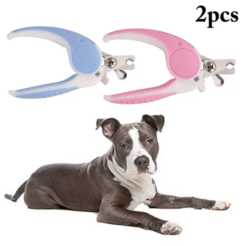 

2PCS Dog Claw Clipper Set Non Slip Labor-Saving Dog Cat Nail Clippers Pet Kitten Puppy Nail Clipper With Nail File Dogs Supplies