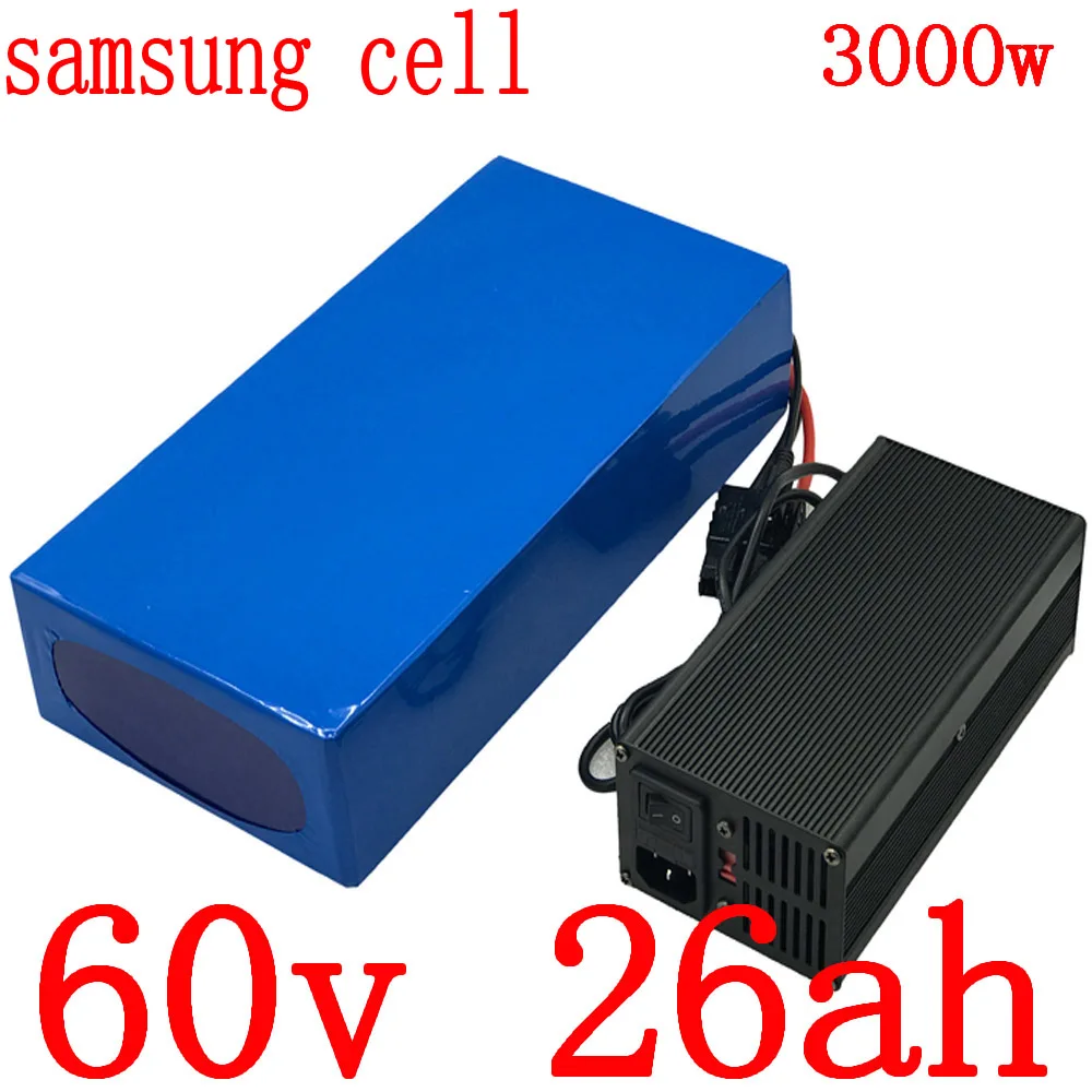 

60V 25Ah Lithium Battery 1500W 2000W 3000W Electric Scooter Battery 60V 13Ah 15Ah 20Ah Electric Bicycle Battery Use Samsung Cell