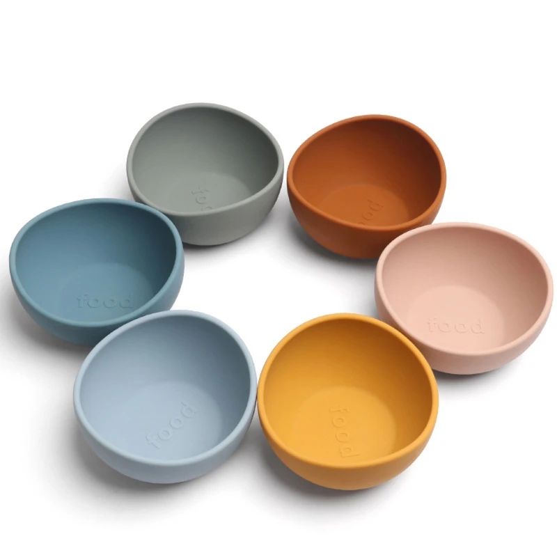 

Baby Feeding Bowl Food Grade Silicone Bowl Baby Plate Kids Tableware Waterproof BPA Free