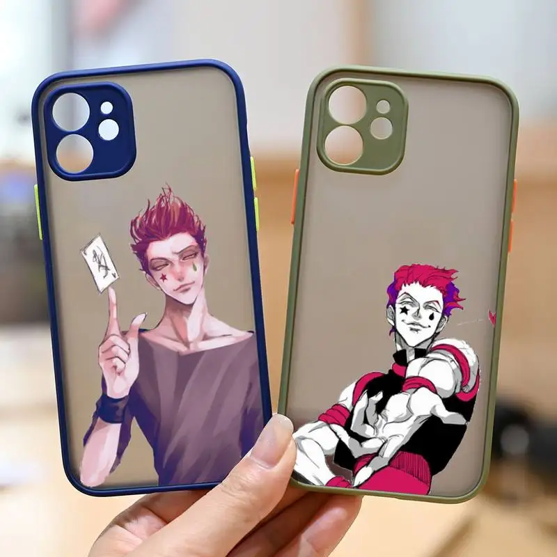 

Hisoka hunter x hunter Phone Case For iPhone 12 11 Mini Pro XR XS Max 7 8 Plus X Matte transparent Back Cover
