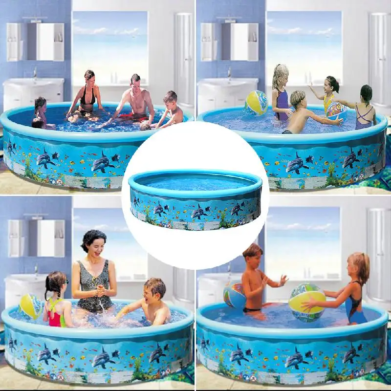 

Thickened Inflatable Swimming Pool Blow Up Pool For Family Kids Backyard Foldable Swimming Pool Infant Water Floating