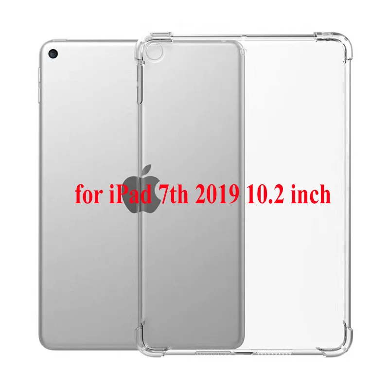 TPU Детский безопасный сверхмощный силиконовый чехол для Apple iPad 10,2 iPad 7 7-го поколения A2200 A2198 A2232 планшет Броня Чехол+ пленка+ ручка - Цвет: TPU
