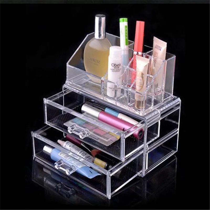 Прозрачный Акриловый Косметический Настольный органайзер для косметики чехол