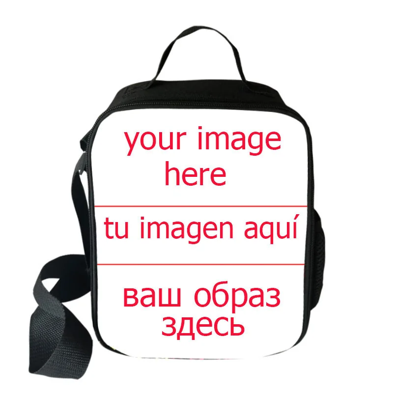 Customize your name image Students School Food Bag Boys Girls Lunch bag Wild donkey Bag Women Men Lunch Box Best Gift