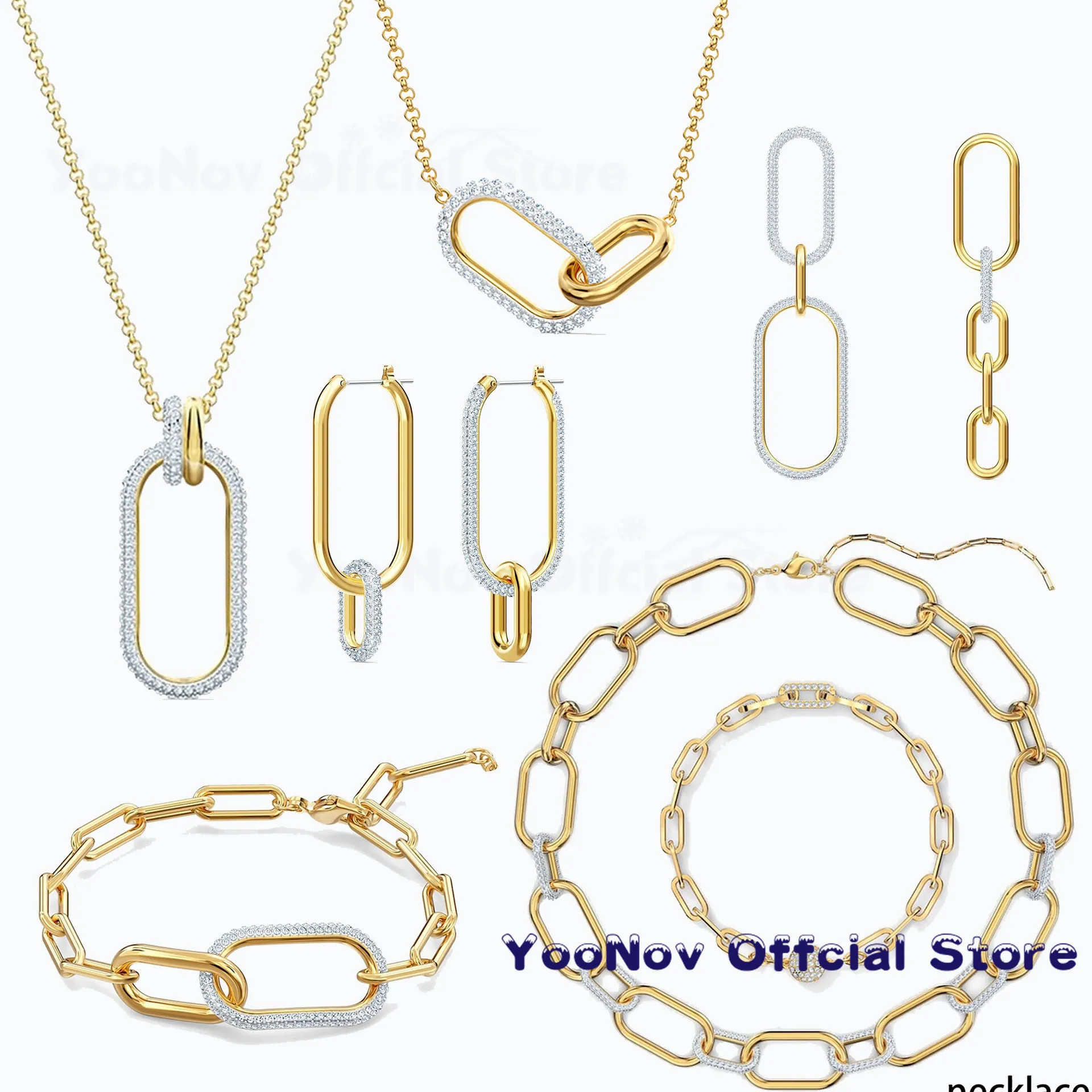 

SWA Original 2020 Fashion Jewelry Era Name Necklace Beautiful and Charming Buckle Decoration Female Romantic Luxury Jewelry Gift