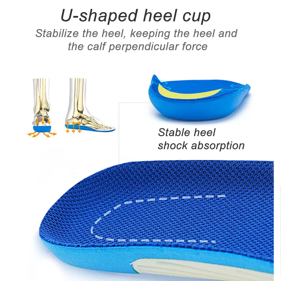 Superapeape Sport Insole Silicone Orthopedic Foot Care For feet Shoes Sole Heel Pain Plantar Fasciitis Shock Absorption Pads