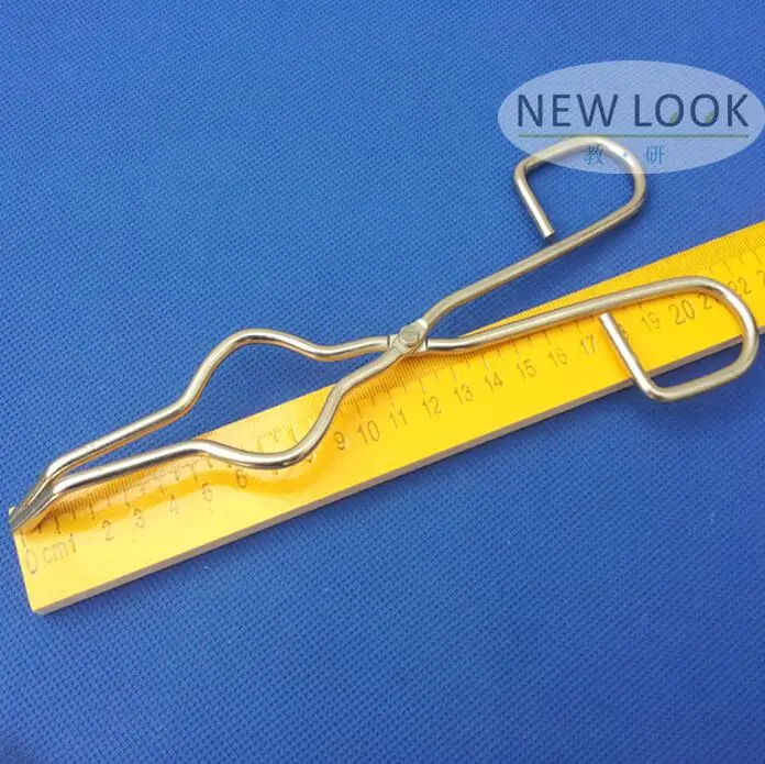 Chemical laboratory equipment Crucible tongs Chrome plated Crucible clip teaching instrument 23cm longth free shipping