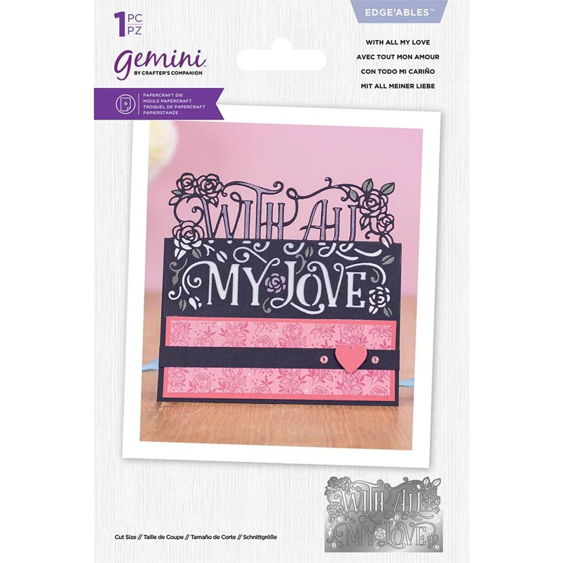 

Металлические Вырубные штампы LLove CCraft с надписью «All My Love», «сделай сам», скрапбукинг, фотоальбом, декоративное тиснение, пресс-карточки, рук...