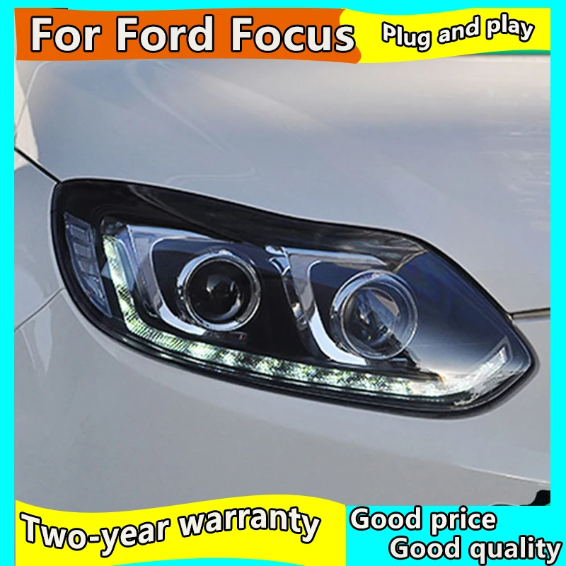 Автостайлинг для Ford Focus фары 2012 2014 светодиодный ные DRL Биксеноновые линзы дальний