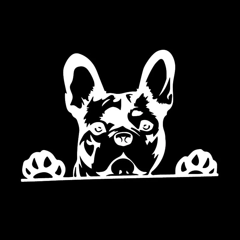 

Creative Vinyl Car Sticker Paws up French Bulldog Dog Decal Black/Silver 15.6X10.4CM