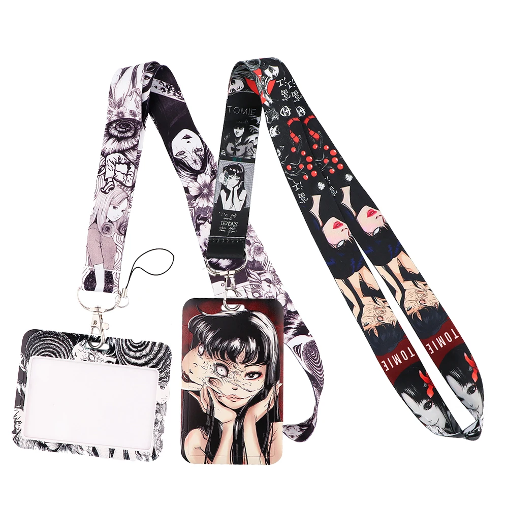 HJ899 японский аниме junji ito Шейный Ремешок брелок ID Card Pass подвесная Веревка держатель значка Лариат брелок ювелирные изделия подарки