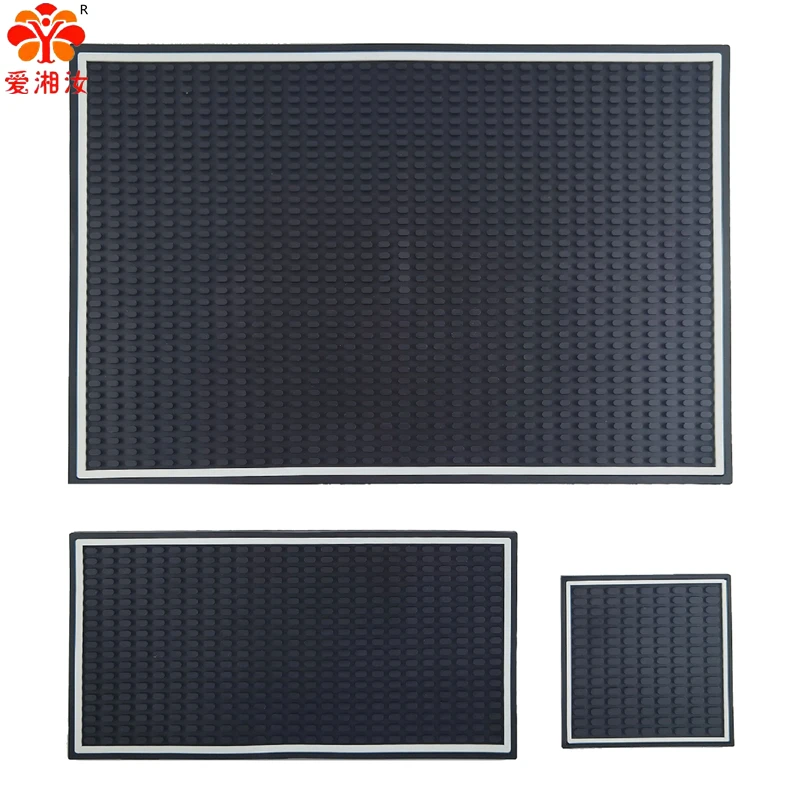 

Aixiangru PVC Soft Rubber Bar Mat White Strip Non-slip Mat Drain American Coasters Tools Lace