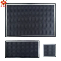 aixiangru pvc soft rubber bar mat white strip non slip mat drain american coasters tools lace