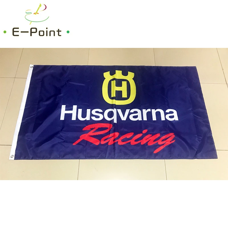 Sweden Husqvarna Racing Flag 2ft*3ft (60*90cm) 3ft*5ft (90*150cm) Size Christmas Decorations for Home Flag Banner Gifts