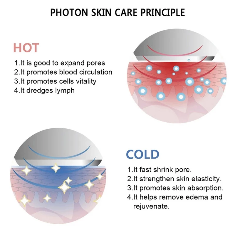 Ультразвуковой Криотерапия лифтинг лица горячий и холодный молот Электрический