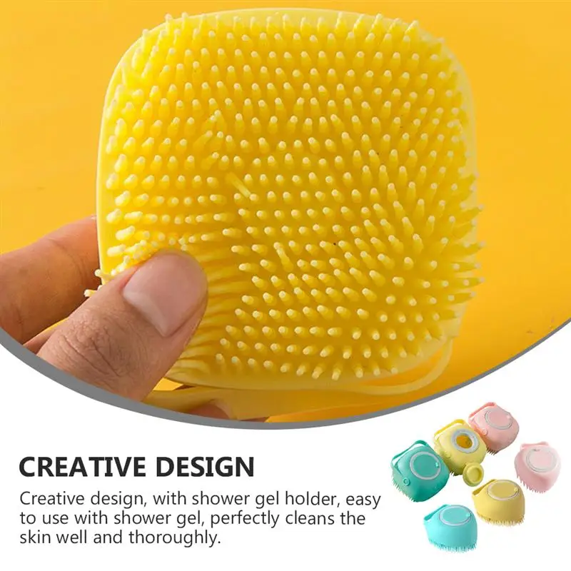 

6pcs Silicone Bath Brushes Brushes With Shower Gel Holder Silicone Bath Brushes With Hiding Shower Gel Holder Scrubber Brushes