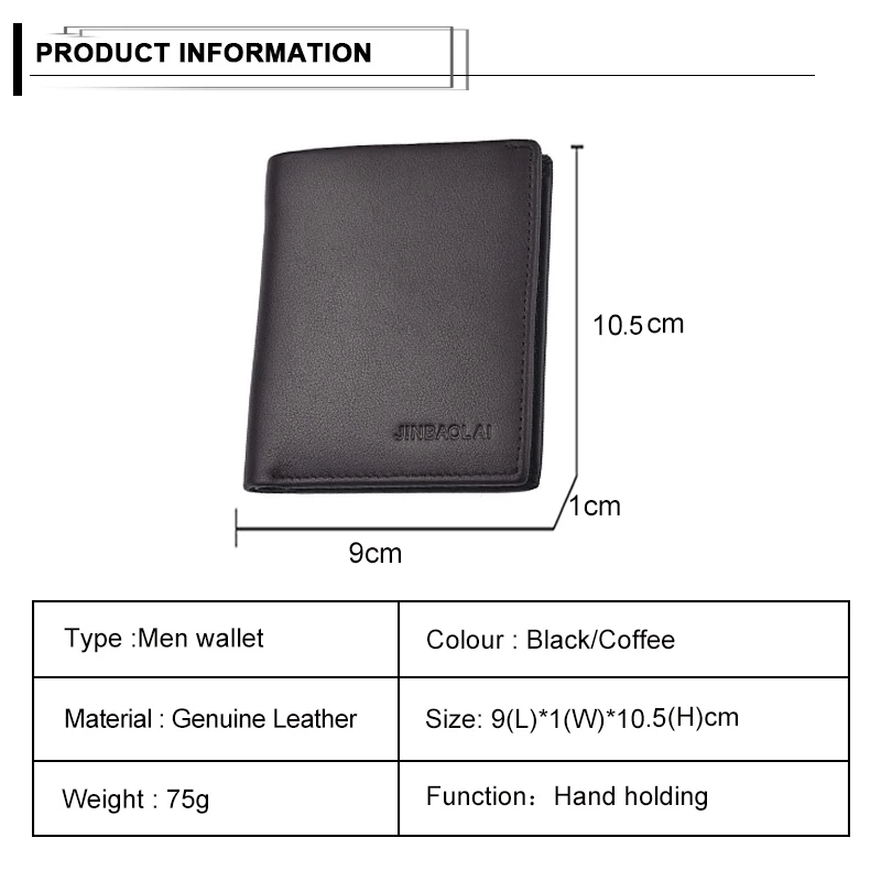 Мужской тонкий кошелек из воловьей кожи RFID Блокировка мульти-карта держатель для