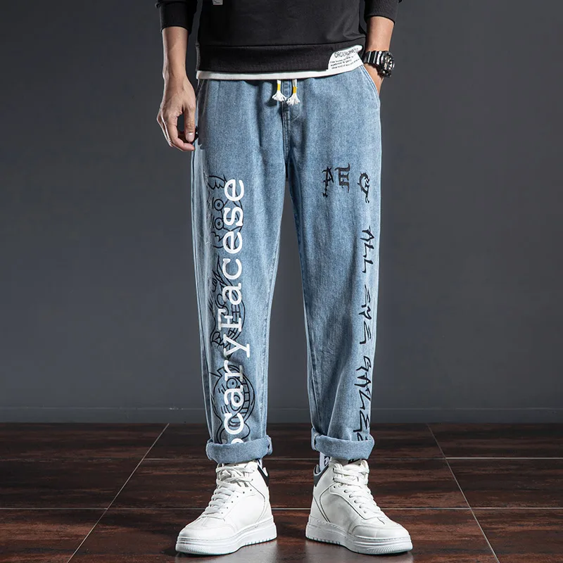 

New 2021 Popular Jeans for Men Trousers Cargo Denim Overalls Baggy Wide Leg Oversize Men's Pants