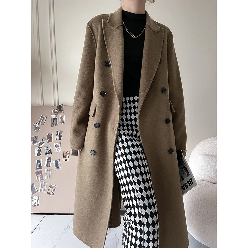 

DaJane aura double-breasted double-sided cloth coat female new wool autumn winter
