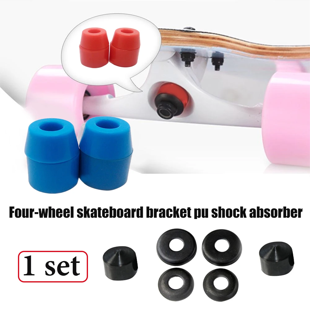 

Skateboard Shock Absorber Universal Wear Resistant PU Bushings Washers Soft Replacement Parts Pivot Cup Mini For 7 Inch Bracket