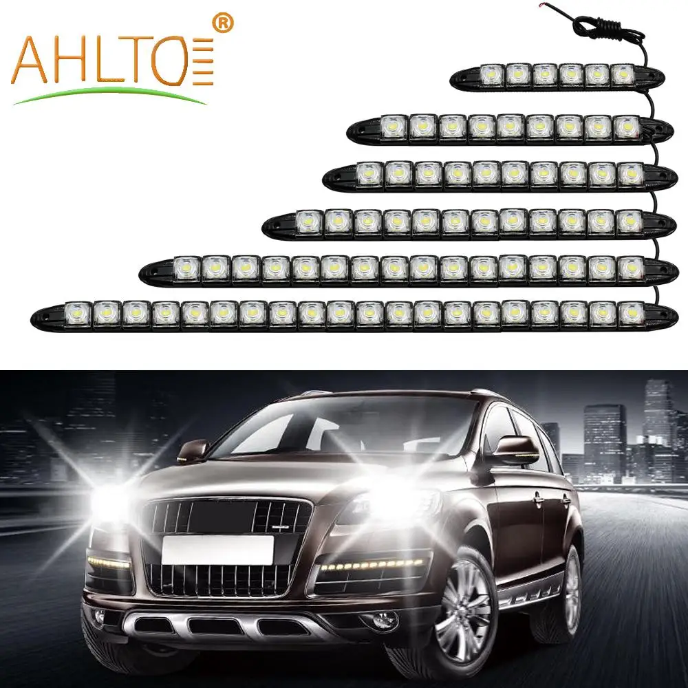 1X Гибкий COB DRL 6 9 10 12 16 20 светодиодный s дневные ходовые авто противотуманные