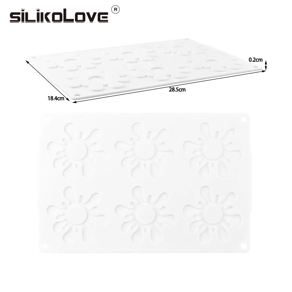 SILIKOLOVE 6 силиконовые полости форма для шоколада жаропрочная 3D инструменты для украшения торта желе для выпечки