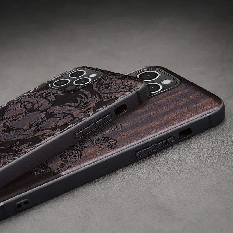elewood for samsung s21 plus ultra wood cases iphone 13 11 12 pro mini se 2020 7 8 plus xr xs max wooden shell ebony phones hull free global shipping