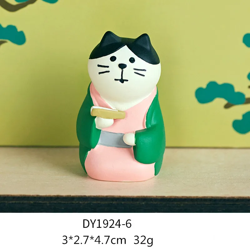DY1924-6 Японский мультяшный Кот фигурка декоративные резиновые гвоздики украшения миниатюрные фигурки Настольный украшения для дома аксессуары детский подарок - Цвет: DY1924-6