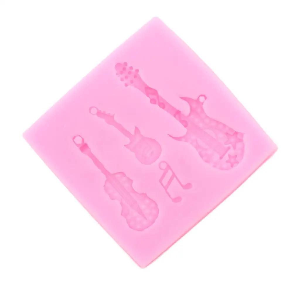 Акустическая электрическая гитара скрипка музыкальная силиконовая форма для