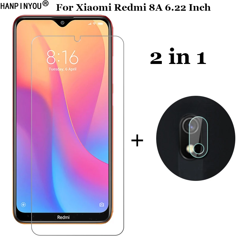 Закаленное стекло 2 в 1 для Xiaomi Redmi 8A 6 22 дюйма Защитная пленка объектива камеры